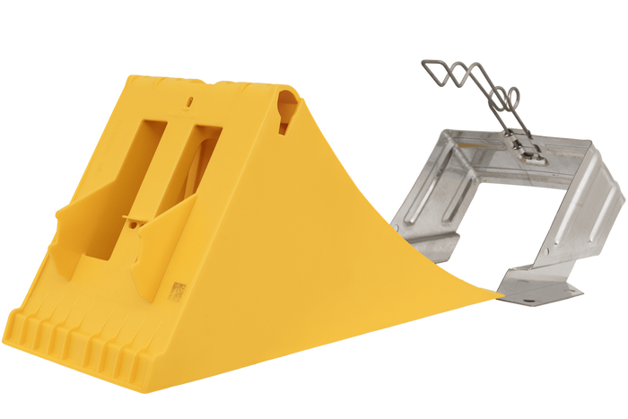 Calzo de rueda E53 con soporte de montaje LOKHEN h: 225 mm