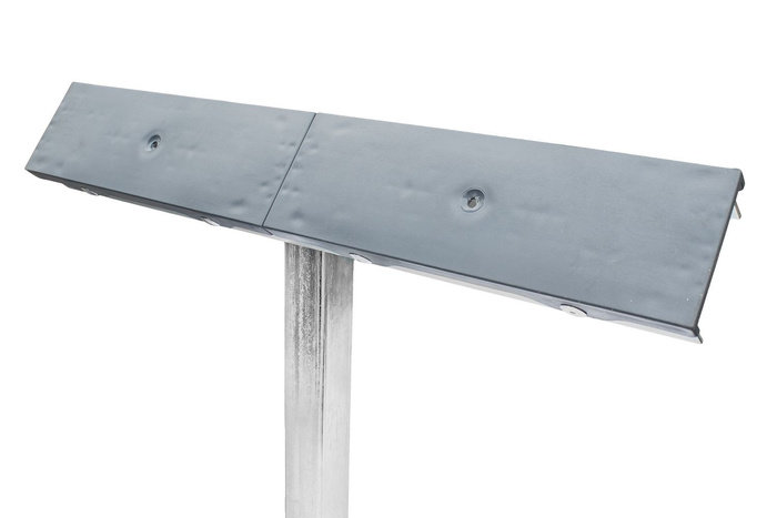 Soporte lateral doble gris para remolques naúticos - PZ2 altura: 400 mm