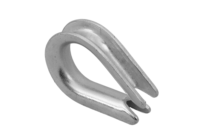 Guardacabos de cuerda DROMET KU.6, con amarre de acero, 6 mm