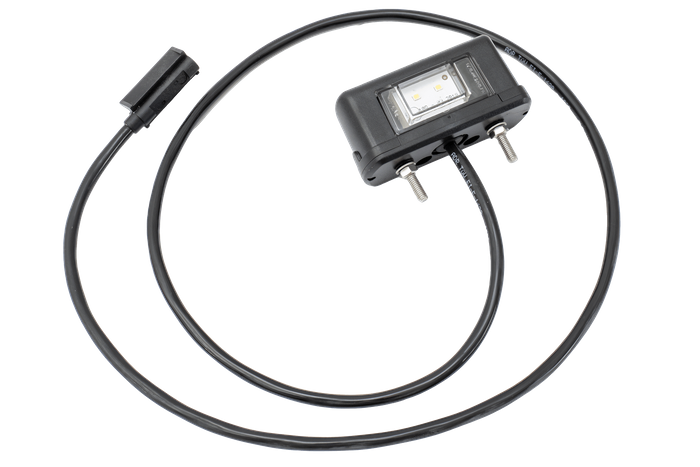 Luz de matrícula LED WAŚ W52 con cable de 1m y conector Click-In
