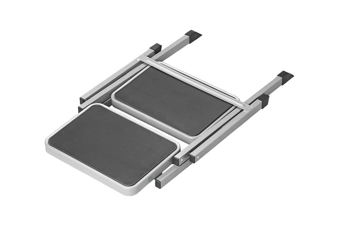 Escalera plegable de camping ProPlus 360823V01 de dos peldaños, soporta hasta 150 kg.