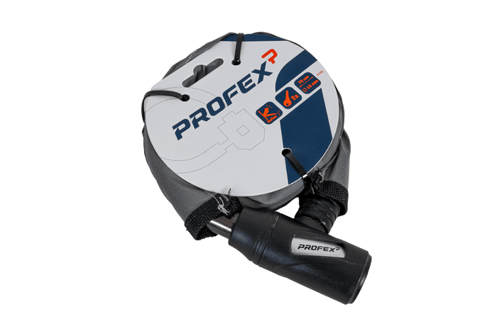 Candado para bicicleta PROFEX Reflex con armadura de acero, 70 cm de largo.