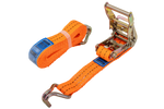 Cinta transportadora UNITRAILER de 4 m/35 mm/2 t de color naranja con tensor