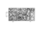 Juego de arandelas de aluminio YATO YT-068652, 450 piezas.