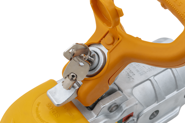 Enganche de bola STEELPRESS BC-3500E-00-02+SD para remolque de 3500 kg con barra de tiro de tubo de fundición de 60,5 mm