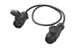 Cable adaptador ProPlus para toma de enganche de remolque de 13/7 pines y 80 cm.