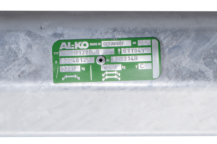 AL-KO COMPACT eje frenado para remolque / grúa 1350kg 800mm 1250mm 5x112