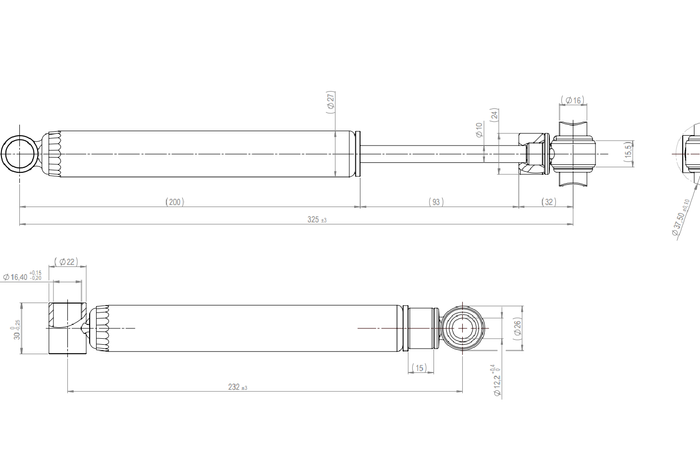 Amortiguador para dispositivo de inercia AL-KO 251S, modelo antiguo, 2700 kg