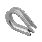 Guardacabos de cuerda DROMET KU.6, con amarre de acero, 6 mm