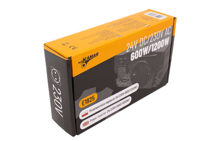 Convertidor de voltaje 24V/230V (600/1200W) KAMAR E1925