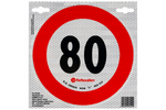 Pegatina reflectante LÁMPARA Señal de límite de velocidad 80 km/h B-33