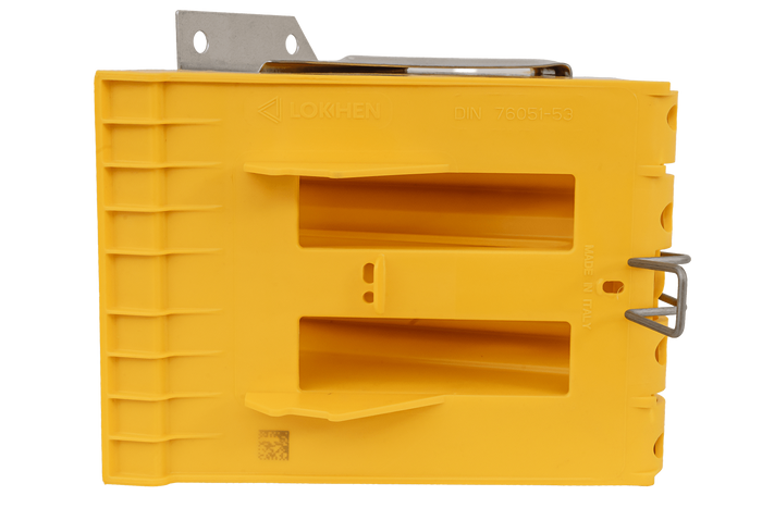 Calzo de rueda E53 con soporte de montaje LOKHEN h: 225 mm