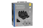 Juego de fundas para asientos de coche LAMPA Elegance, color gris, para asientos delanteros y traseros