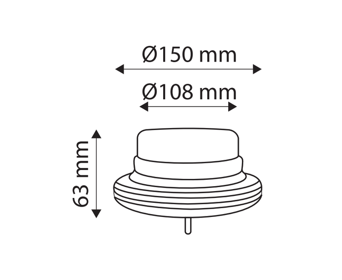 TT Technology UFO TT.412 Lámpara de advertencia de flash LED con tornillo
