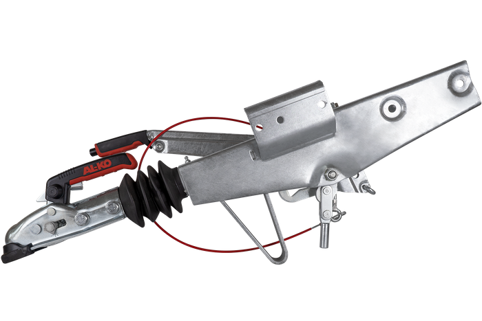 Dispositivo de inercia AL-KO 60S/2 con enganche AK161 para remolque de 750 kg con lanza cuadrada