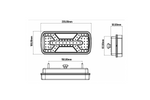 Luz trasera KAMAR X-SPIDER L2430, bayoneta de 5 pines, 6 funciones, izquierda