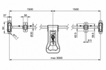 Perno de bloqueo para remolque portacontenedores STEELPRESS ZD-03 V.3, cerradura de puerta de 3000 mm