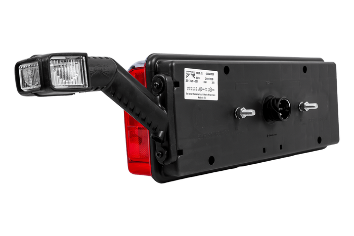 Piloto trasero LED ASPÖCK EUROPOINT III con base de bayoneta de 7 pines ASS2 y bocina de 7 funciones (derecha)