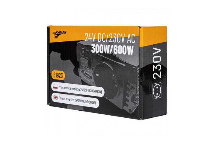 Convertidor de voltaje 24V/230V (300/600W) KAMAR E1923