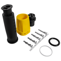Conector impermeable MANTES para luces traseras de remolque, bayoneta de 5 pines, amarillo, izquierda 