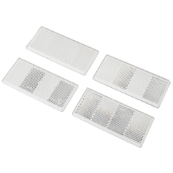 Conjunto: Cuatro reflectantes de color blanco para remolques