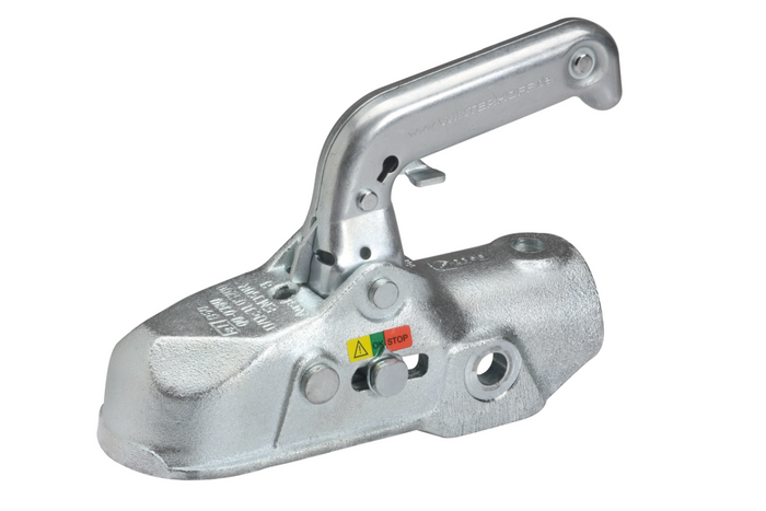 Enganche de bola WINTERHOFF WW 350-RB-K1414 para remolque de 3500 kg con barra de tiro de tubo de 50 mm, hierro fundido.