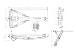 Estabilizador de esquina extensible KNOTT 6X1197.007 para remolque de 1100 kg y 498 mm