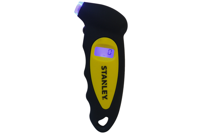 Manómetro digital de presión de neumáticos STANLEY para automóviles, rango de 0 a 6,2 bares.