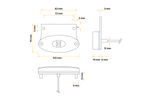 Lámpara de señalización LED ASPÖCK FLATPOINT II, naranja, universal, con soporte