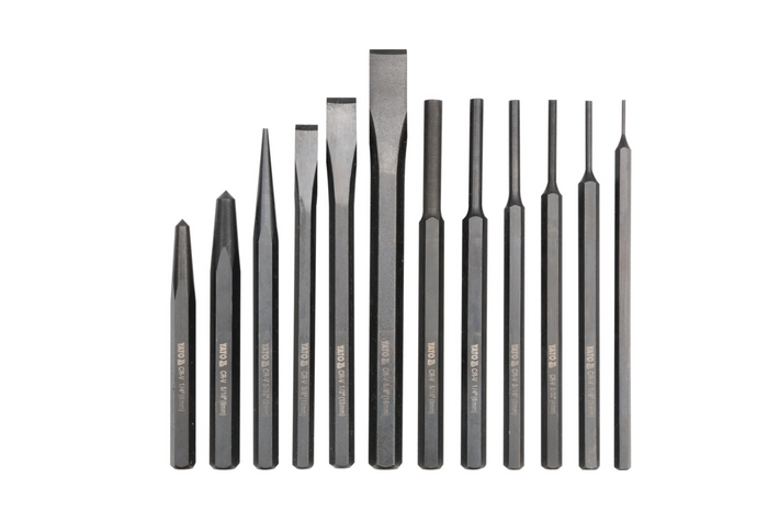 Cinceles y punzones YATO YT-4714, juego de 12.