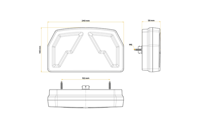 Pilotos traseros FRISTOM FT-372 LED bayoneta 6-PIN 6 funciones izquierda+derecha
