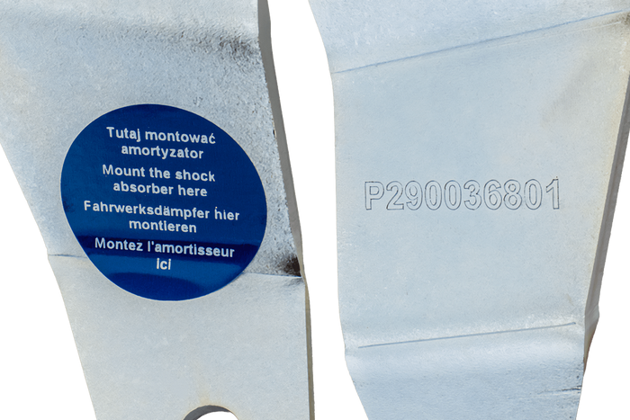 Soportes de montaje de amortiguadores KNOTT P290037701 para ejes con frenos VGB8-18 A-36