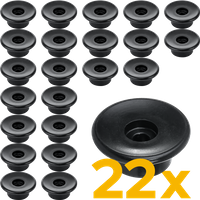 Rodillos laterales para remolque TULPLAST para fijar cubiertas, redes, lonas, juego de 22 piezas