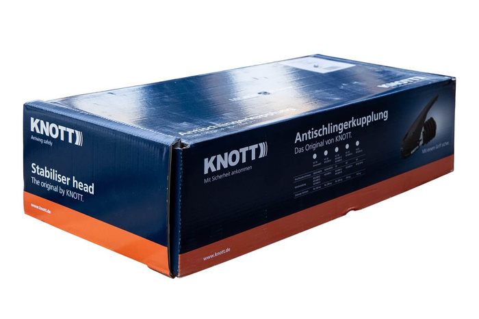 Enganche de bola KNOTT KS30 con estabilizador para remolque de 3000kg con lanza tubular de 35-50mm