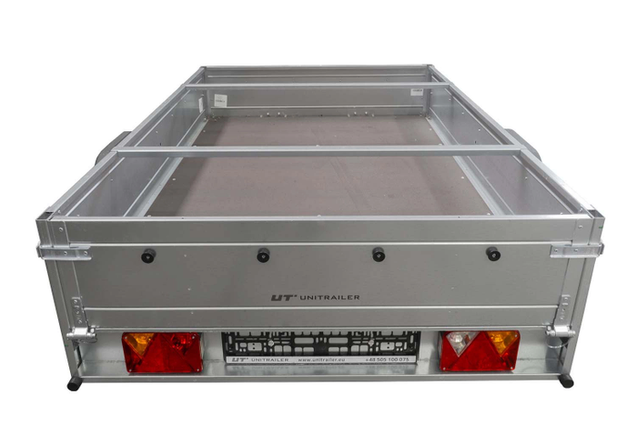 Portaequipajes H-0 con lona plana gris GARDEN TRAILER 200 KIPP