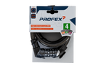 Candado para bicicleta PROFEX 81613 con combinación, 180 cm de largo.