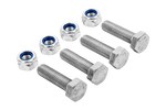 Juego de 4 tornillos hexagonales M8x30 y 4 tuercas autoblocantes M8 MARCOPOL, clase de tornillo 5.8 DIN933