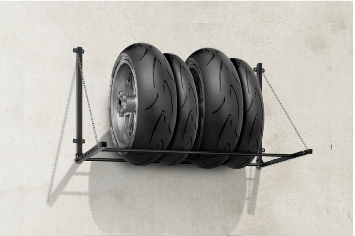 Colgador de llantas y neumáticos LAMP soporte de pared ajustable para ruedas