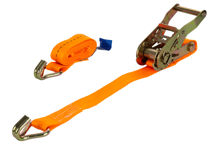 Cinta transportadora UNITRAILER de 2 m/25 mm/1 t de color naranja con tensor