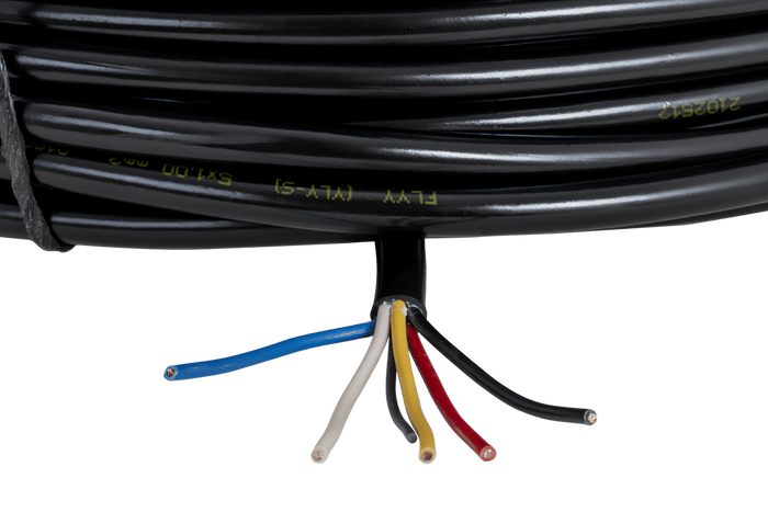 Cable eléctrico HYBSZ YLY-S 5x1 de cinco núcleos - 1 m