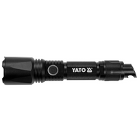 Linterna LED multifunción YATO YT-085609 de 900 lm, batería externa, abridor de botellas y martillo de emergencia.