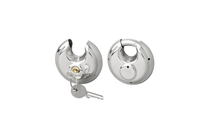 Juego de dos candados redondos ProPlus 341319S, candados de disco, 70 mm