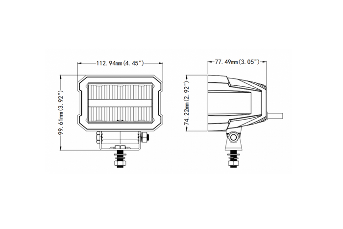 Reflector de lámpara de trabajo LED TruckLED SIN EMBALAJE L3422 12xLED 2200lm