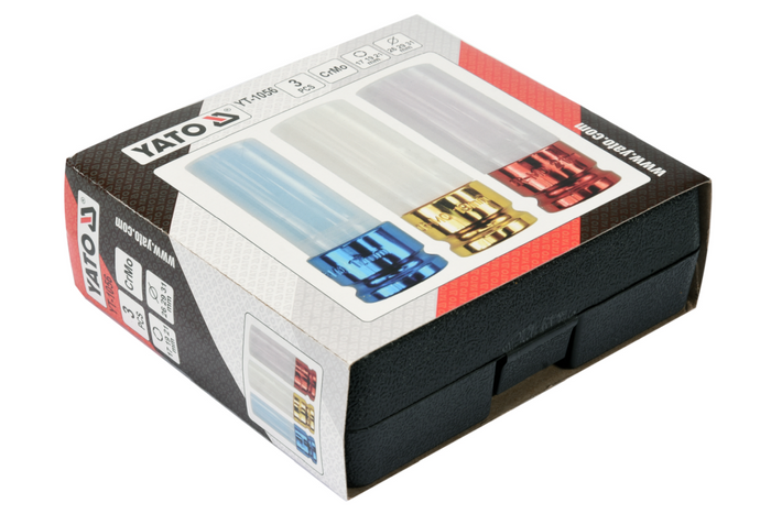 Vasos de impacto para llantas de aluminio YATO YT-1056 17-21mm 3uds.