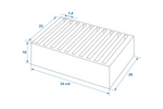 Soporte de espuma para platos de camping ProPlus 761472PMV01, con capacidad para 10 platos. 
