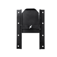 Válvula de compuerta para tolva de grano, color negro, para remolques agrícolas UNITRAILER, 250x355 mm.