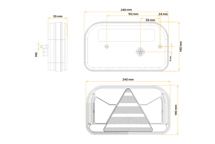 Piloto trasero FRISTOM FT-170 LED bayoneta 6 funciones izquierda