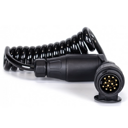 Cable eléctrico espiral KAMAR E1384 de 3 m, 12 V, enchufe/toma de 13 pines