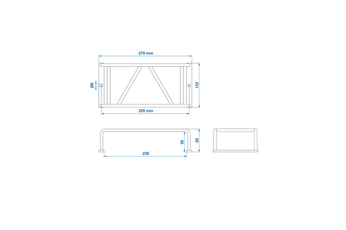 Rejilla protectora para luz trasera de remolque ProPlus, cubierta para luz trasera 270x132x68mm