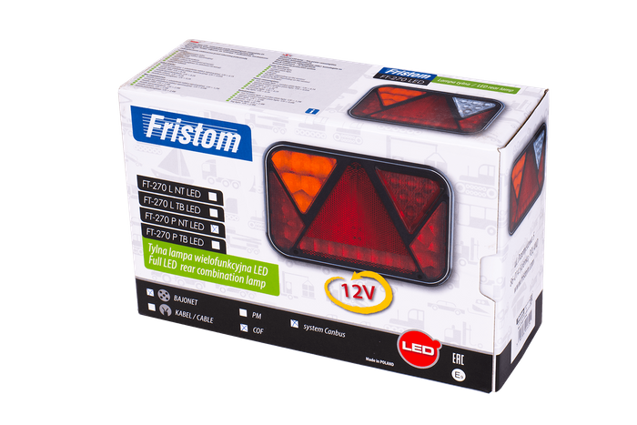 Luz trasera Fristom FT-270 LED 5 funciones derecha